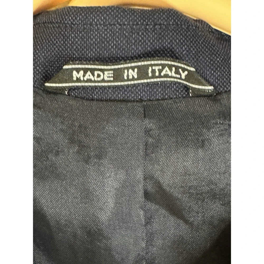 Lennox Italian Silk Wool Blazer 48L Gray Made‎ in Italy Mod Repair Button Incl